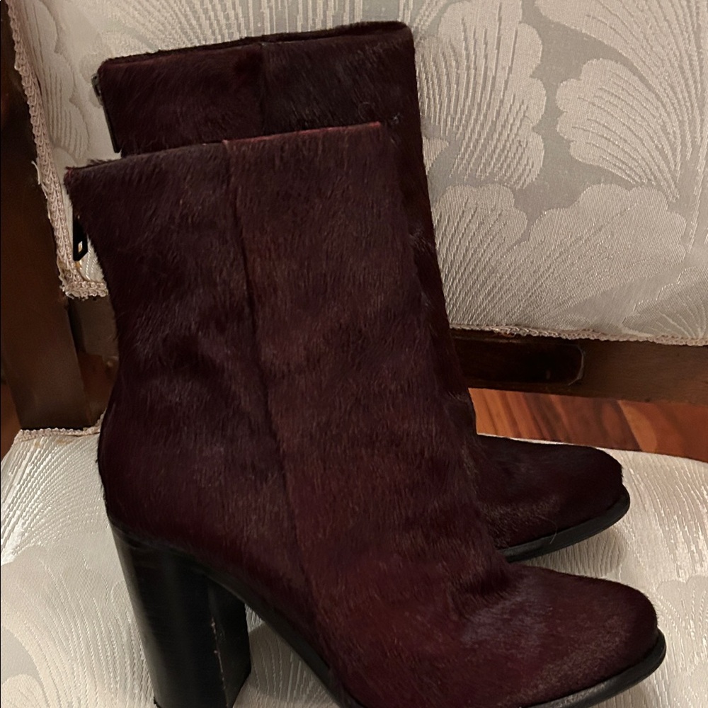 All Saints Burgundy Heeled Boots